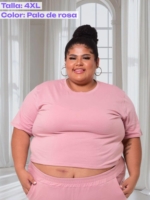 Básica corta en Algodón licrado – Tallas S a la 4XL - Imagen 4