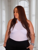 Top Aro Blanco en RIB - Tallas XL a la 3XL - Imagen 3