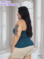 Top Aro Blanco en RIB - Tallas XL a la 3XL - Imagen 4
