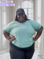 Básica cuello V en algodón licrado – Tallas M a la 5XL – ref. Malibú - Imagen 9