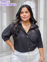 Camisa Esencial en Seda mango - Tallas L - 2XL - Envio gratis - Imagen 2