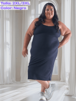 Vestido largo en RIB - Tallas L a la 5XL - Imagen 11