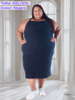 Vestido largo en RIB - Tallas L a la 5XL - Imagen 12