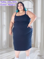 Vestido largo en RIB - Tallas L a la 5XL - Imagen 2