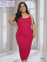 Vestido largo en RIB - Tallas L a la 5XL - Imagen 3