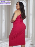 Vestido largo en RIB - Tallas L a la 5XL - Imagen 6