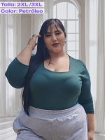 Top Menta en Piel de durazno - Tallas L a la 5XL - Imagen 3