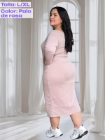 Vestido manga larga en RIB - Tallas S a la 5XL - Imagen 9