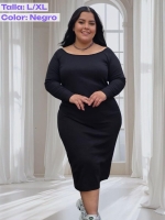 Vestido manga larga en RIB - Tallas S a la 5XL - Imagen 7