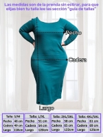 Vestido manga larga en RIB - Tallas S a la 5XL - Imagen 12