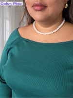 Vestido manga larga en RIB - Tallas S a la 5XL - Imagen 6