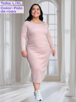 Vestido manga larga en RIB - Tallas S a la 5XL - Imagen 11