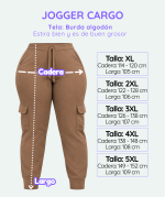 Jogger cargo en Burda algodón - Tallas XL a la 5XL - Imagen 11